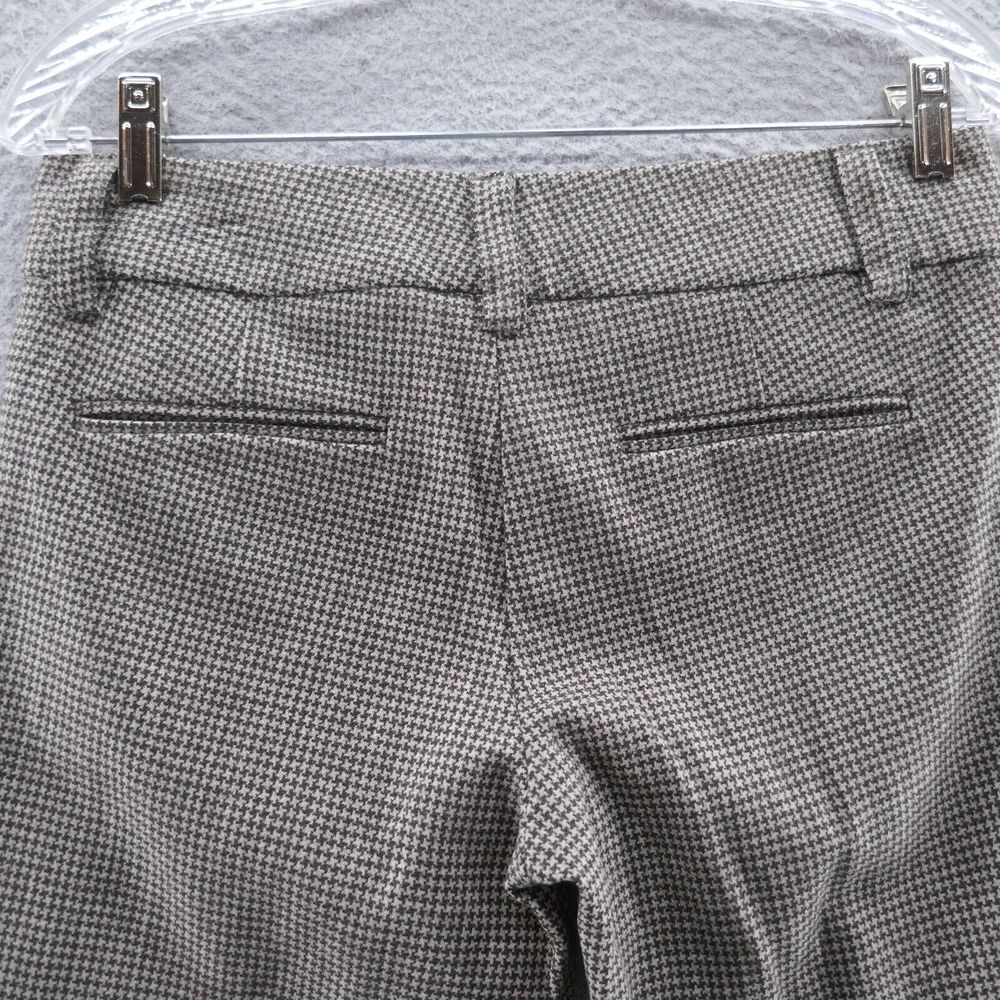 Alice Olivia Womens Wide Leg Wool Trouser Pants 2 Beige Brown Houndstooth Career - Picture 5 of 13